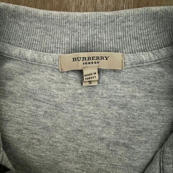 Burberry Brit Melange Novacheck Collar Gray Fitted Shirt Short Sleeve - Picture 4 of 4